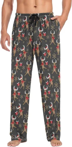 Vista 4 de Pumkin Candy Happy Halloween Pajama Pants Mens Lounge Pants Super Soft Men Pajama Bottoms with Drawstring & Pockets