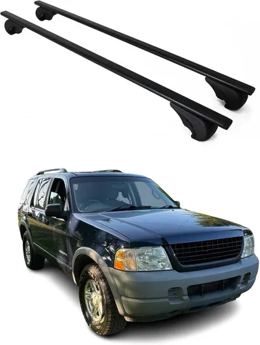 Vista 18 de OMAC Portaequipajes con cerradura para Ford Explorer Sport Trac 2001-10, antirrobo negro para viajes, kayak, canoa, surf, esquí, snowboard, camping