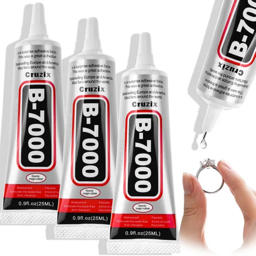 Vista 10 de B7000 - Pegamento para cuentas de joyería para hacer joyas, pegamento transparente de cristal 3.7 fl oz B7000+Plus pegamento superadhesivo multiusos