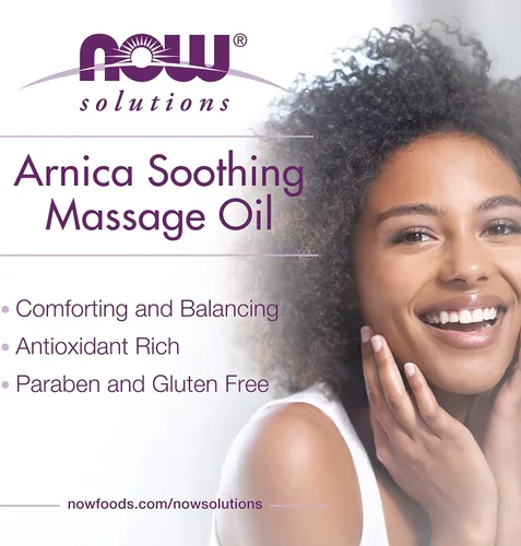 Vista 4 de NOW Arnica Aceite con calentamiento de de masaje, 8 onzas