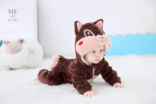 Vista 8 de Disfraz unisex para niños, disfraz de Halloween, traje de animal con capucha