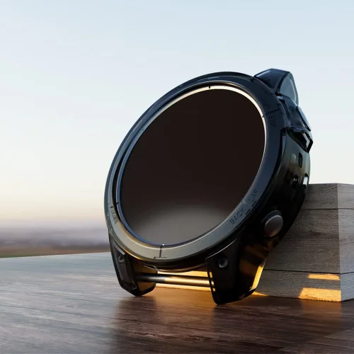Vista 5 de FitTurn Compatible con Garmin Fneix 7, Fenix 7S, Fenix 7X Funda TPU Full Edge Protección Protección Protector Shell Bumper Presta atención a