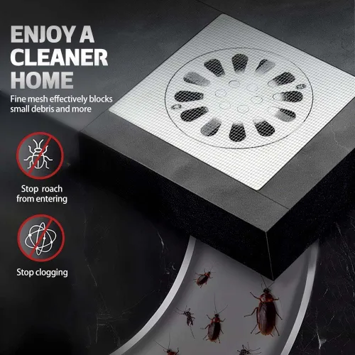 Vista 8 de 2026 Nuevo Atrapapelos Desechable para Drenaje de Ducha - Protector Cuadrado para Drenaje de Piso de Baño (10 unidades)