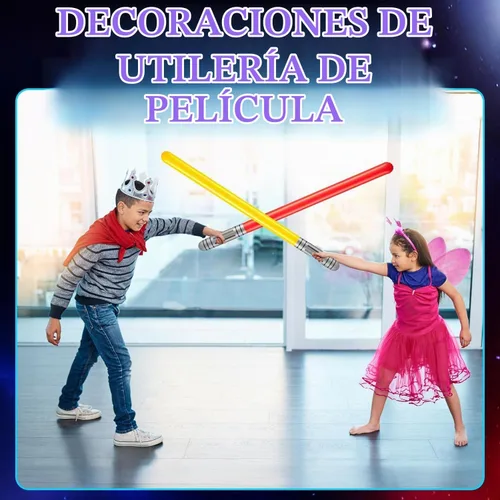 Vista 5 de Bedwina Espadas de sable inflables para recuerdos de fiesta de niños, 35