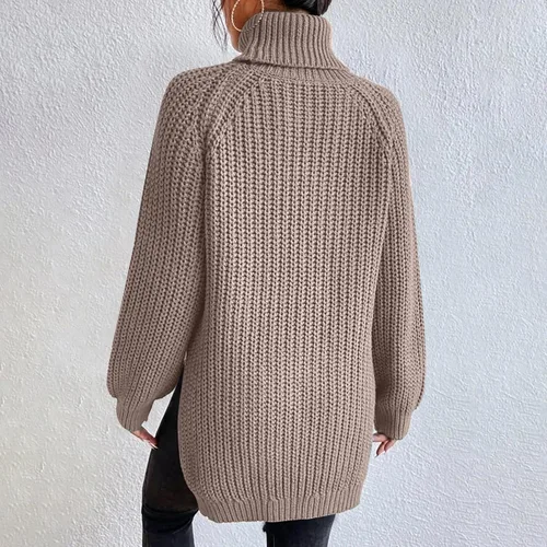 Vista 3 de ChicCrate Suéteres de otoño para mujer, cárdigan de punto grueso con frente abierto, con botones, camisa de manga larga, holgada, tallas grandes