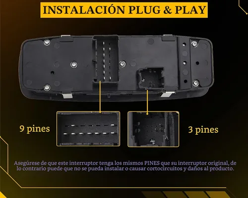 Vista 4 de ZAPSOTS - Interruptor de elevalunas eléctrico maestro para Chrysler Town & Country 2012-2015, Dodge Grand Caravan 12-15, Dodge Ram 1500 2500