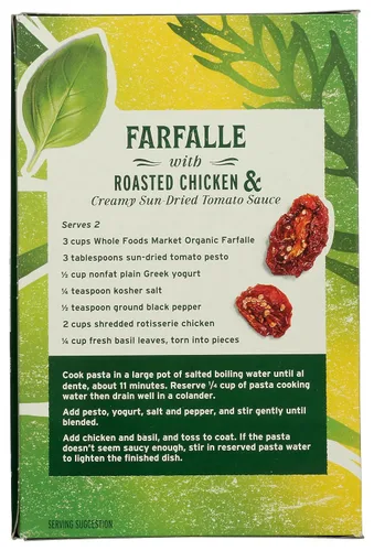 Vista 4 de Whole Foods Market, Farfalle orgánico, 16 onzas