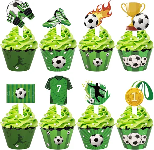 Vista 13 de 48 paquetes de toppers y envolturas de cupcakes de coche de carreras, decoración de pastel de fiesta de carreras con temática de carreras y cuadros