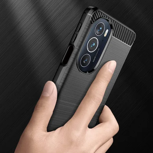 Vista 3 de Osophter Funda para Motorola Edge Plus 2022, Moto Edge Plus 2022, absorción de golpes, flexible de goma de TPU, funda protectora para Motorola Edge