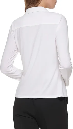 Vista 4 de Tommy Hilfiger Top de trabajo suave de manga larga para mujer