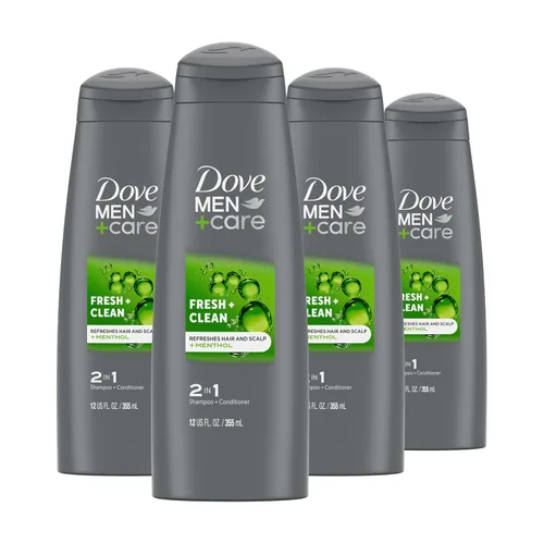 Vista 14 de DOVE MEN + CARE Champú y acondicionador fortificante 2 en 1 fresco y limpio con cafeína para cabello normal a graso ayuda a fortalecer