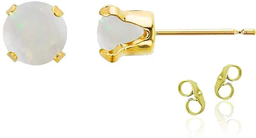 Vista 20 de Aretes de tuerca de plata de ley 925 chapados en oro de 14 quilates macizo, oro amarillo, blanco o rosa de 0.236 in Amatista