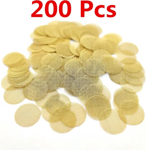 Vista 3 de 200 pantallas de latón de 3/8 tubos, 100% latón de 0.375 pulgadas, pantalla de metal con caja de almacenamiento negra