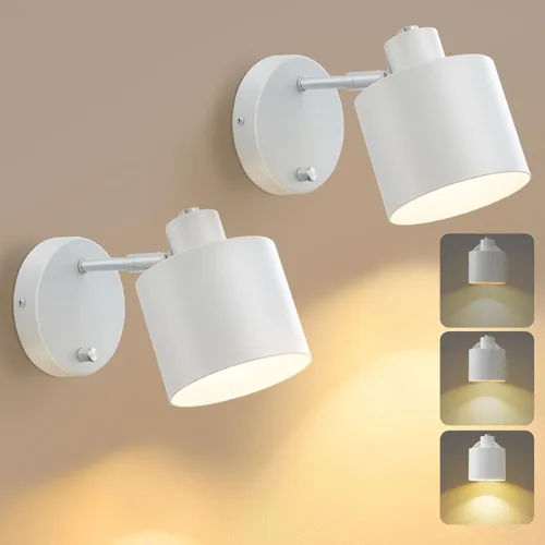 Vista 10 de LIGHTESS Aplique de pared con interruptor, apliques de pared de granja con atenuador de encendido y apagado, luces de pared industriales negras