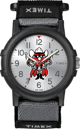 Vista 15 de Timex Reloj unisex Collegiate Recruit de 1.496 in - Tennessee Volunteers con correa de tela negra