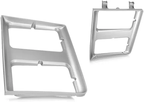Vista 4 de Para Chevy C10 / C20 Suburban Faro Puerta 1985 1986 Par / Juego de lado del conductor y pasajero con faros dobles Plata GM2512126 + GM2513126