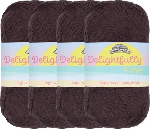 Vista 26 de JubileeYarn - Ovillo de hilo deliciosamente fino, 1.76 oz/madeja de rayón de bambú, color rosa polvo, 4 madejas