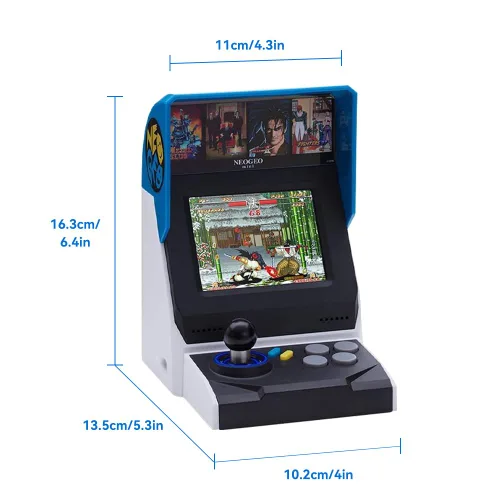 Vista 2 de SNK 40th Anniversary NEOGEO MINI Arcade Console, 3.5" Screen with 40 Classic Games(KOF/Metal Slug Series), TV Output Compatible, Dual Controller
