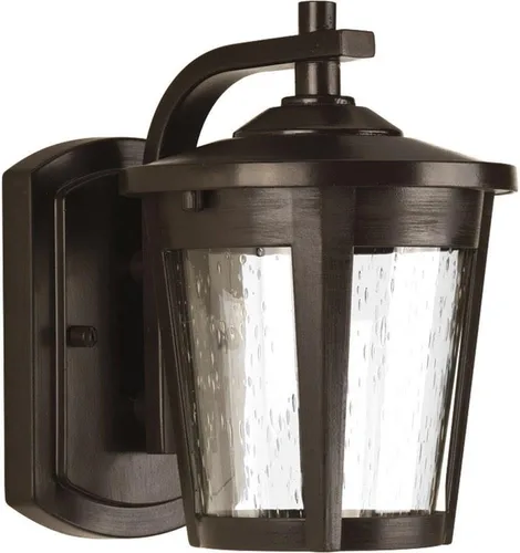 Vista 6 de Progress Lighting P6077-3130K9 Craftsman/Mission One Wall Lantern de la colección Format en acabado negro, accesorio de iluminación de 6.13 pulgadas