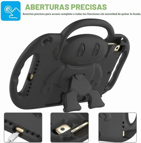 Vista 5 de SUPLIK Funda para niños para iPad de 9ª/8ª/7ª generación (10.2 pulgadas, 2021/2020/2019), Funda resistente a niños para iPad de 10.2" con asa
