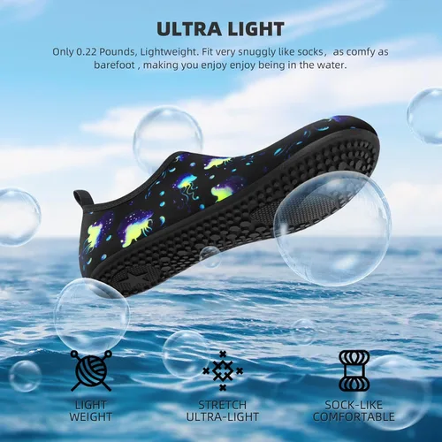 Vista 4 de Calcetines de agua para mujeres y hombres adultos zapatos de natación acuática playa río piscina yoga ejercicio accesorios deportivos secado rápido