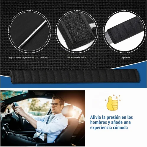 Vista 5 de 2 fundas de cinturón de seguridad extra largas para adultos, funda de cinturón de seguridad de 25 pulgadas, cojín para correa de cinturón