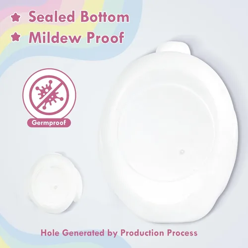 Vista 3 de Juguetes de baño sin agujeros, juguetes de baño de unicornio para niños pequeños de 1 a 3 años, juguetes de baño de unicornio suave para niños