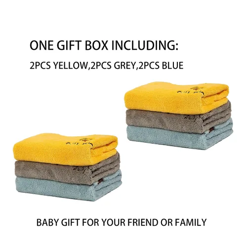 Vista 2 de Baberos de bebé para niñas o niños de 12 a 18 meses, paquete de 6, baberos de toalla para niños de 1 a 3 años, impermeables y absorbentes