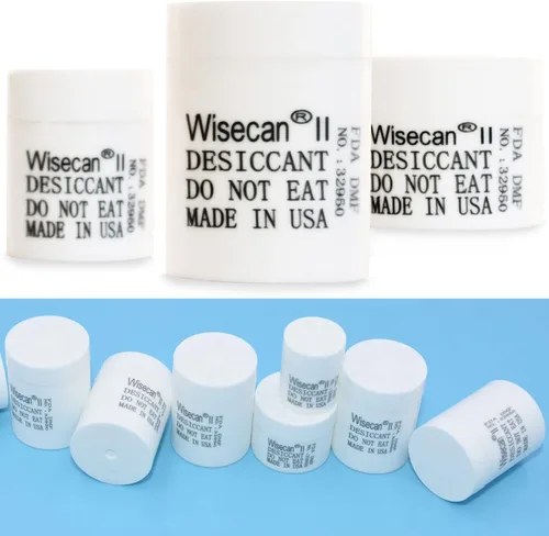 Vista 9 de Wisesorb Wisecan - Paquete de 100 recipientes de gel de sílice, cápsulas de gel de sílice, cápsulas desecantes, absorbentes de humedad