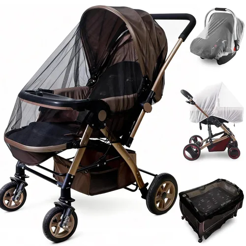 Vista 8 de Mosquitera para cochecito de bebé (paquete de 2) – Protección de malla duradera para moisés, cunas, corrales, Pack N Plays y mini cunas portátiles