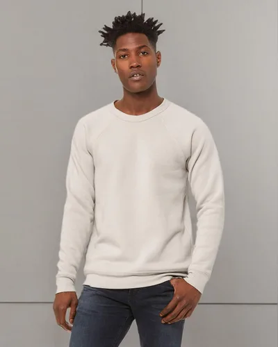 Vista 42 de Bella Canvas Sudadera de forro polar de esponja con cuello redondo (3901), Gris oscuro (Dark Grey Marble Fleck), M