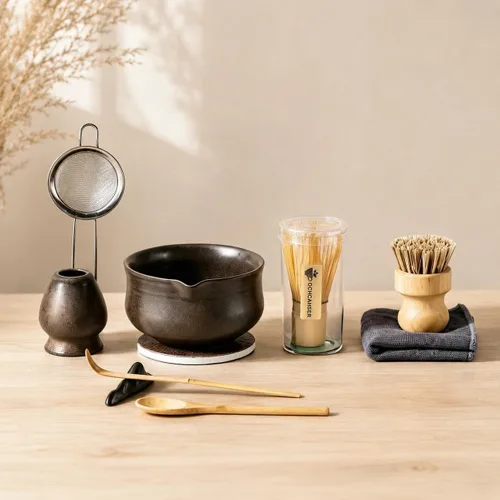 Vista 9 de Ochcahser Juego de matcha, juego de batidor Matcha incluye cuenco Matcha de 17 onzas Matcha Whisk Holder (Chasen), Bamboo Matcha Whisk and Scoop
