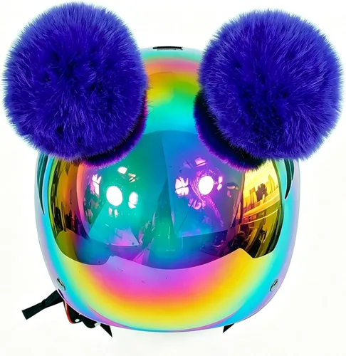 Vista 8 de Bolas redondas suaves para decoración de casco, accesorios de casco, 2 unidades para motocicleta, bicicleta, casco de esquí, diseño reutilizable