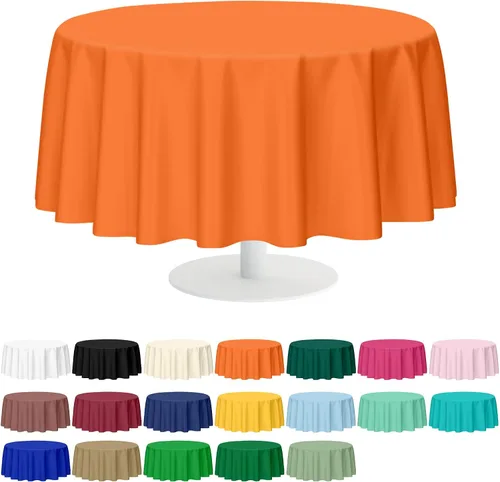 Vista 31 de Mulbozy 2 piezas de mantel de plástico negro para mesa rectangular, 54 × 108 pulgadas, fundas desechables de mesa para fiestas negras