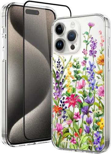 Vista 41 de OOK Magnetic for iPhone 17 Case Clear Pretty Flower Girls Women [Not Yellowing][Screen Protector] [ MagSafe Compatible] with Full Camera Lens