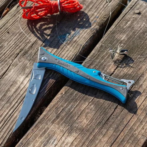 Vista 2 de Smith's RegalRiver - Cuchillo de filete flexible plegable de 4 pulgadas - Verde - Hoja de bloqueo de acero inoxidable - Cuchillo de bolsillo