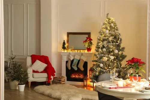 Vista 3 de Caroline's Treasures CK3459CS Imperial Shih Tzu Árbol de Navidad Calcetín de Navidad Chimenea Colgando Medias Navidad Temporada Decoración Fiesta