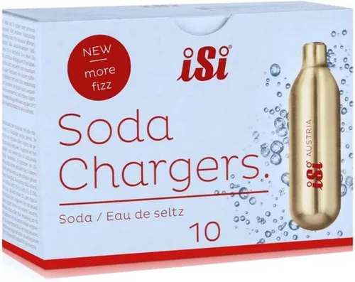 Vista 3 de iSi North America Cargadores de sifón de soda de CO2, 0.30 oz de dióxido de carbono, compatible con Classic SodaMaker y sifón de soda de acero