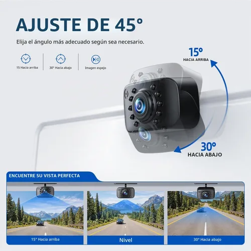 Vista 7 de ERT01 Cámara de respaldo HD para placa de matrícula de visión trasera cámara de reversa universal para camioneta, automóvil, SUV, ángulo perfecto