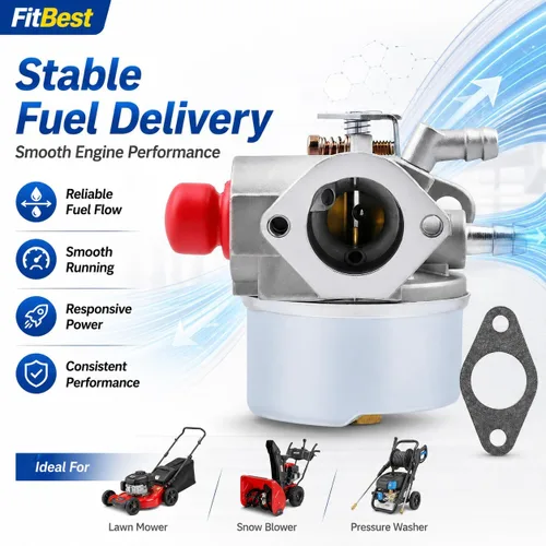 Vista 3 de FitBest 640025 640017B Carburador con filtro de aire 36046 Kit de afinación para Tecumseh OHH45 OHH50 OHH55 OHH60 OHH65 5.5HP 6.5HP OHH Enduro OHV
