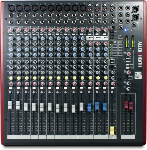 Vista 11 de Allen & Heath ZED-14 mezclador de 14 canales con interfaz USB Mezclador de calidad Touring de 14 canales con E/S USB (AH-ZED-14), gris/rojo