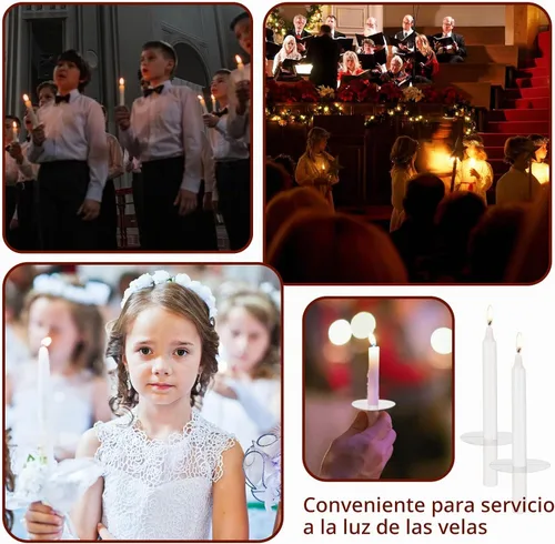 Vista 4 de Yinkin 250 protectores de goteo para velas de iglesia a granel, 3.15