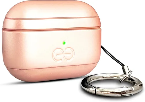 Vista 90 de Dreem Om - Funda para estuche con clip para llavero compatible con AirPods 1 y 2, funda de cuero vegano para Airpods para hombres y mujeres, Negro