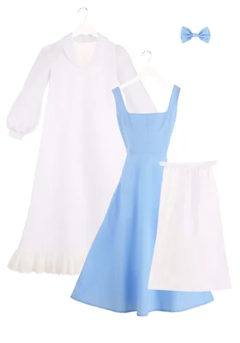 Vista 11 de Disfraz de Vestido Azul de Bella para Mujer de La Bella y la Bestia de Disney Multicolor