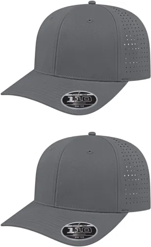 Vista 17 de Cap America i8533 Flexfit 110 Gorra Snapback Perforada de Rendimiento de Perfil Medio de 6 Paneles con Protección UV y Snapback Ajustable