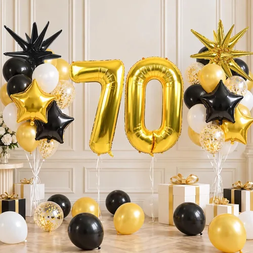 Vista 318 de TONIFUL Globo de aluminio negro de 40 pulgadas con el número 0, decoraciones de cumpleaños negro (Bk-black)