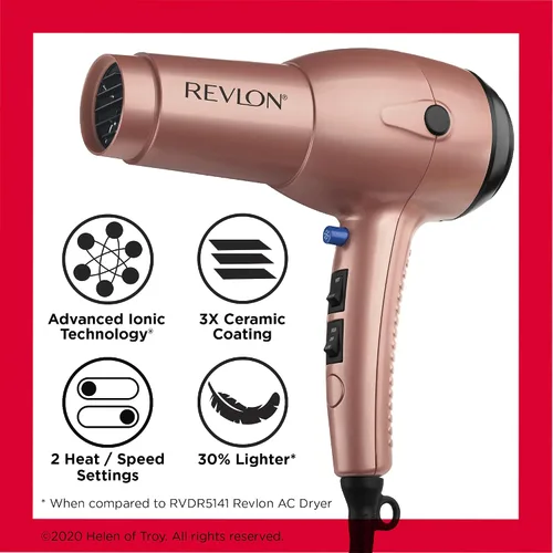 Vista 6 de Revlon Secador de pelo ligero y rápido Impresionantes golpes de 1875 W fácil y cómodamente