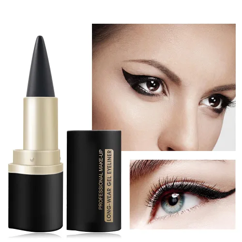 Vista 4 de 2PCS Profesional Preciso Árabe Aduanas Larga Desgaste Gel Negro Eyeliner Eye Liner Pen