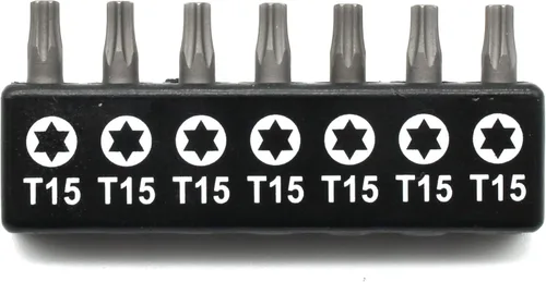 Vista 21 de TMAX Juego de puntas de destornillador de cabeza de estrella T6 Torx de 25 piezas, acero S2 de 6 puntos T-6 puntas de inserción de destornillador