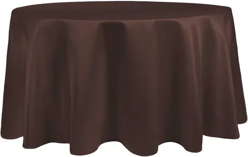 Vista 29 de Ultimate Textile Mantel redondo de satén nupcial de 60 pulgadas, se adapta a mesas de menos de 60 pulgadas de diámetro, berenjena morado berenjena